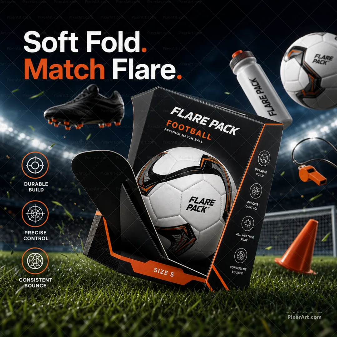 Flare Pack Football / Soccer Ball Retail Carton