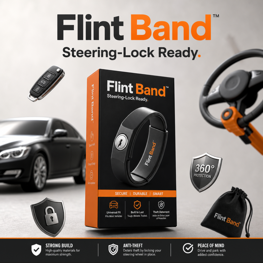 Flint Band Steering-Lock Retail Carton