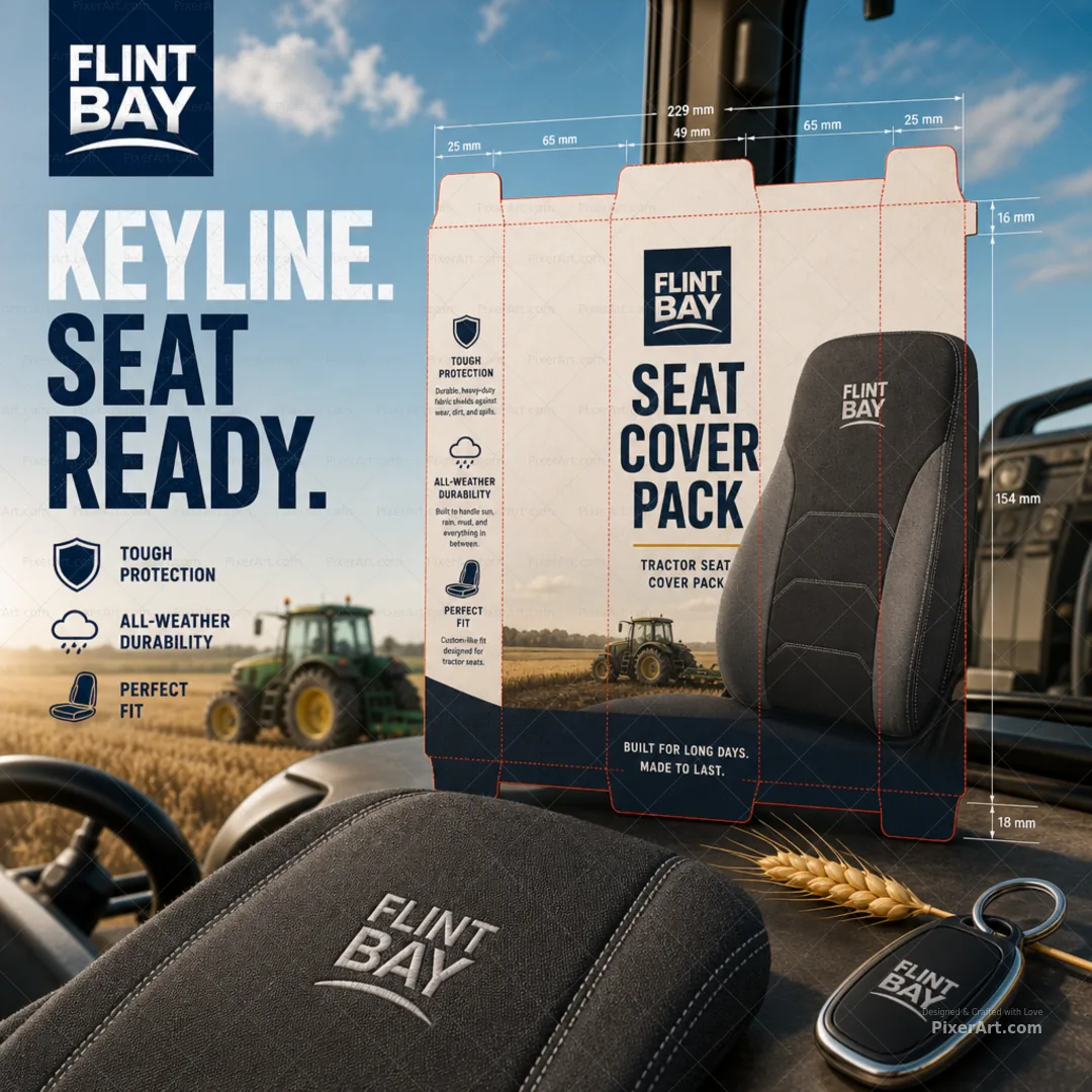 Flint Bay Tractor Cabin Seat Cover Pack