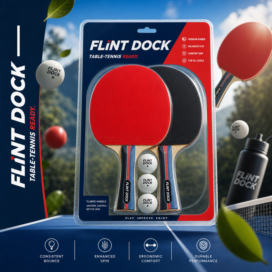 Flint Dock Table-Tennis Bat Blister Duo