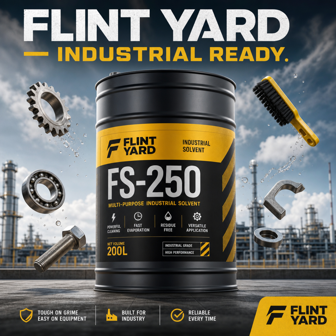 Flint Yard Industrial Solvent Drum Label Wrap