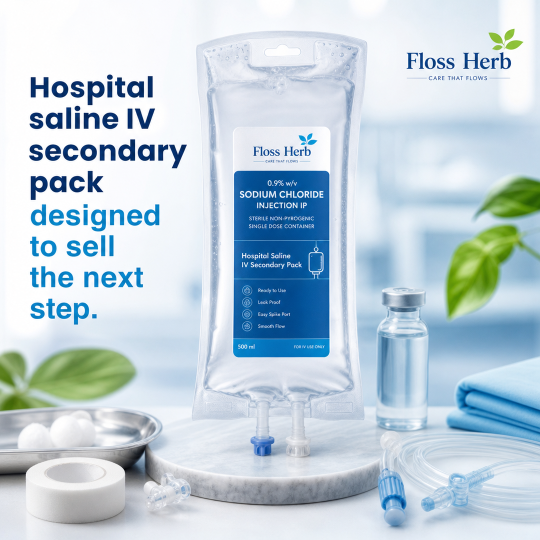 Floss Herb Hospital saline IV secondary pack