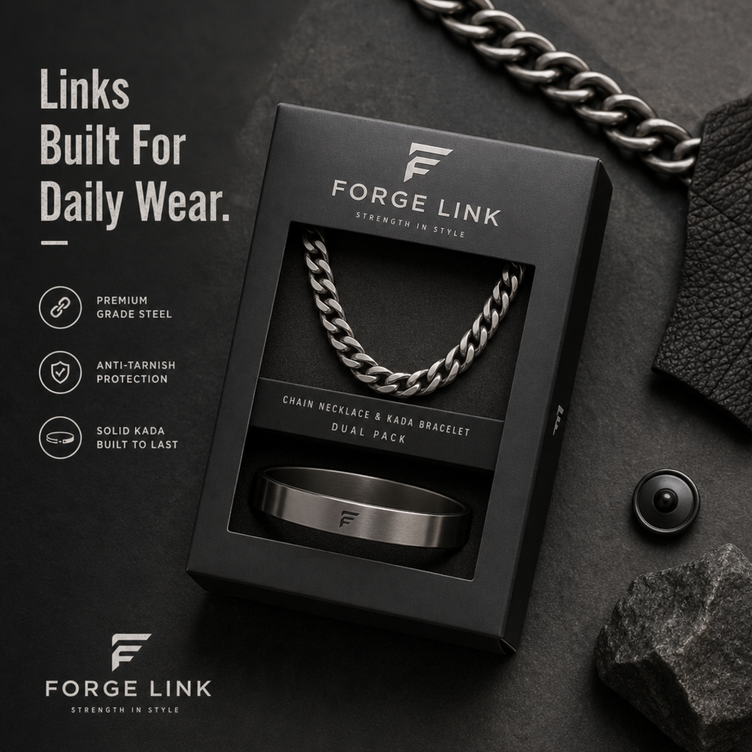 Forge Link Mens Chain Kada Pack