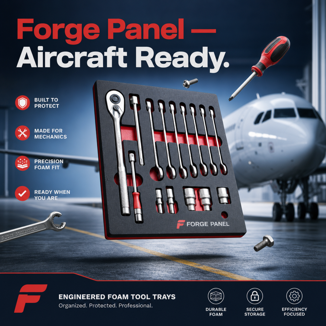 Forge Panel Aircraft Maintenance Tool Foam Tray Branding