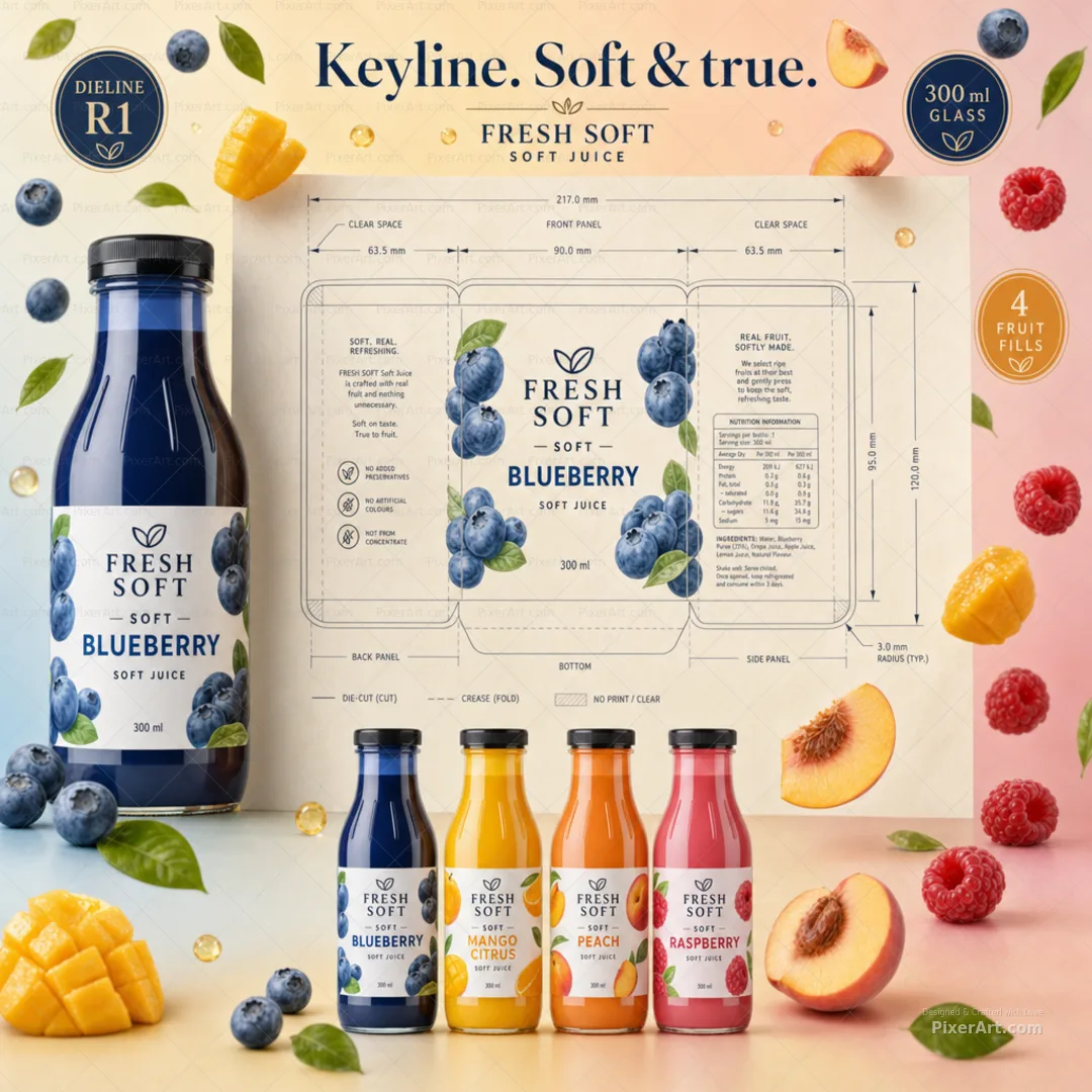 Fresh Soft Juice Bottle Quartet