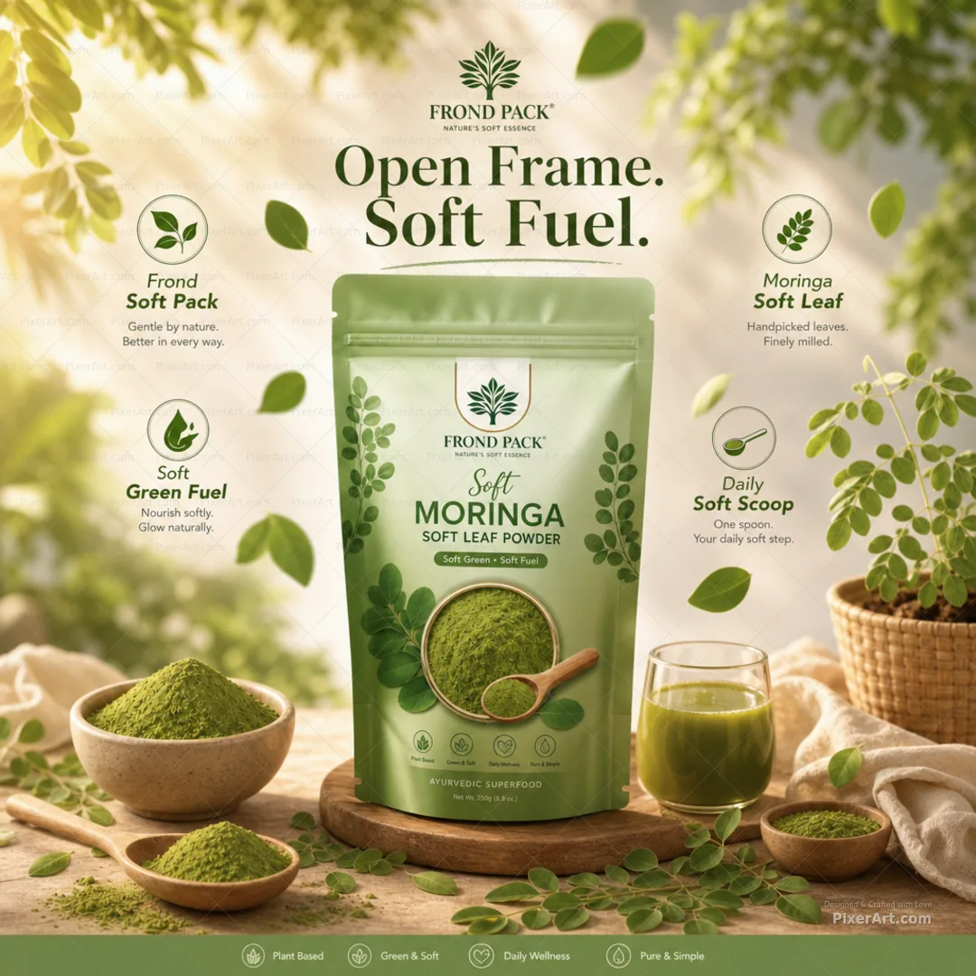 Frond Pack Soft Moringa Leaf Powder