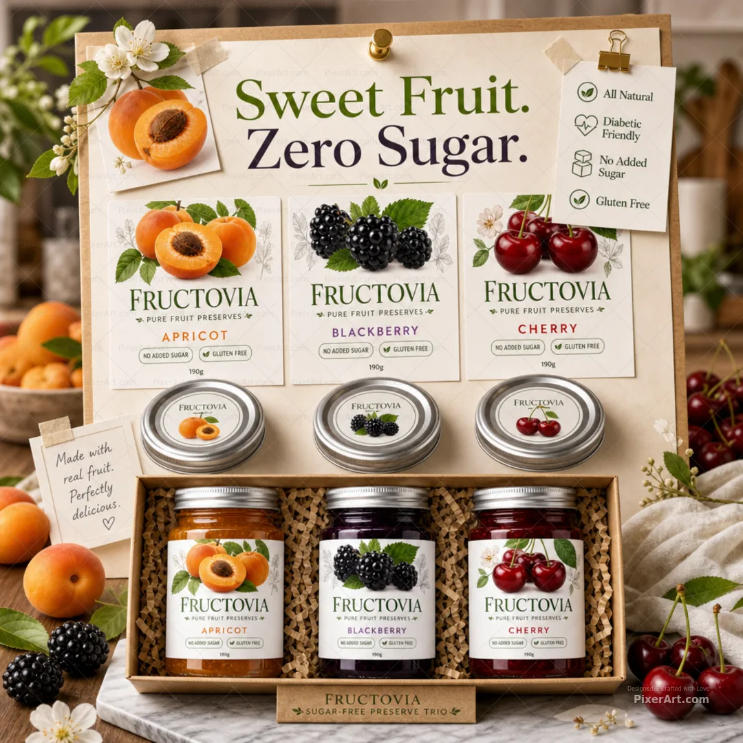 Fructovia Sugar-Free Preserve Trio