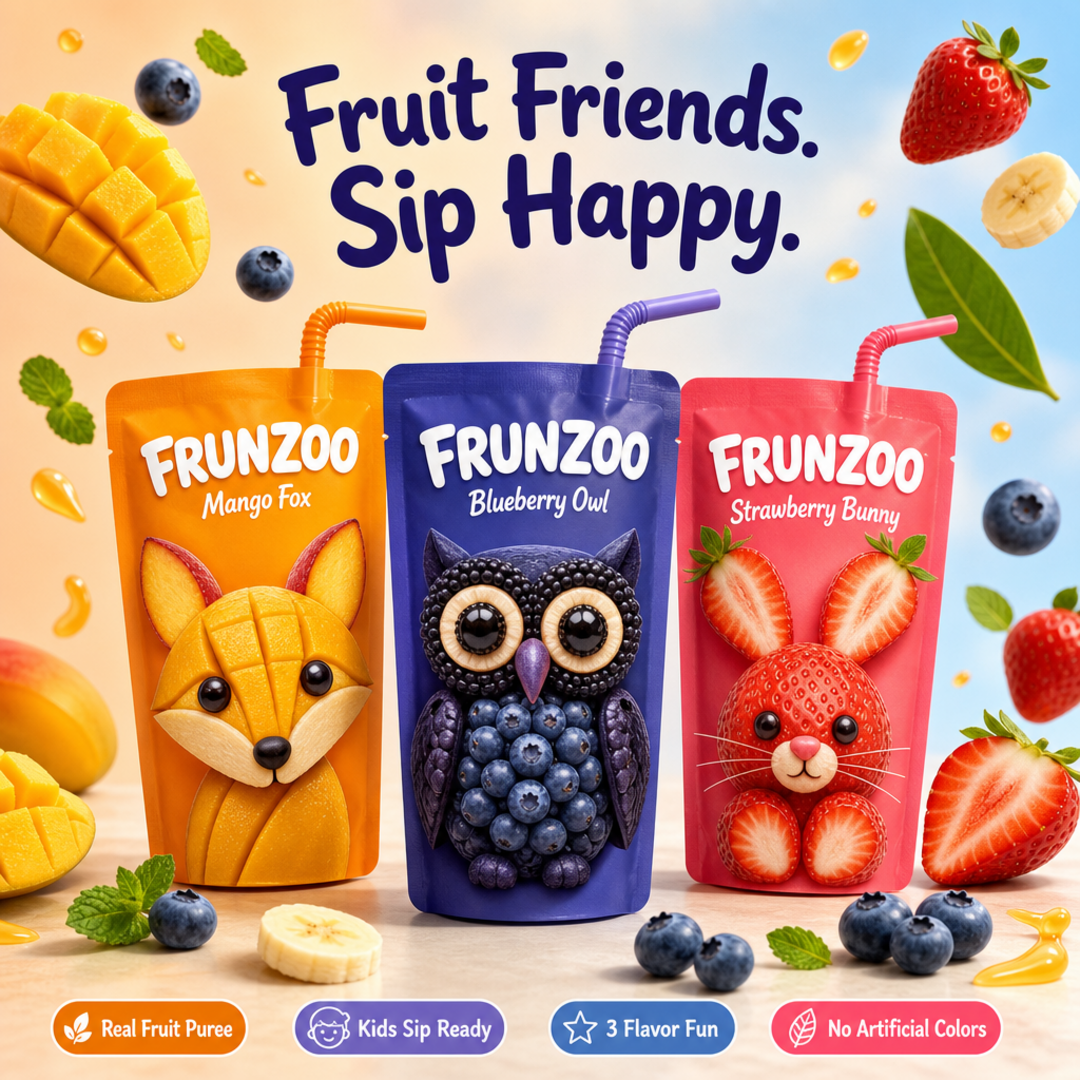 Frunzoo Kids Fruit Smoothie Pouches