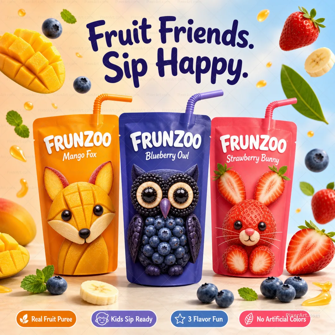Frunzoo Kids Fruit Smoothie Pouches