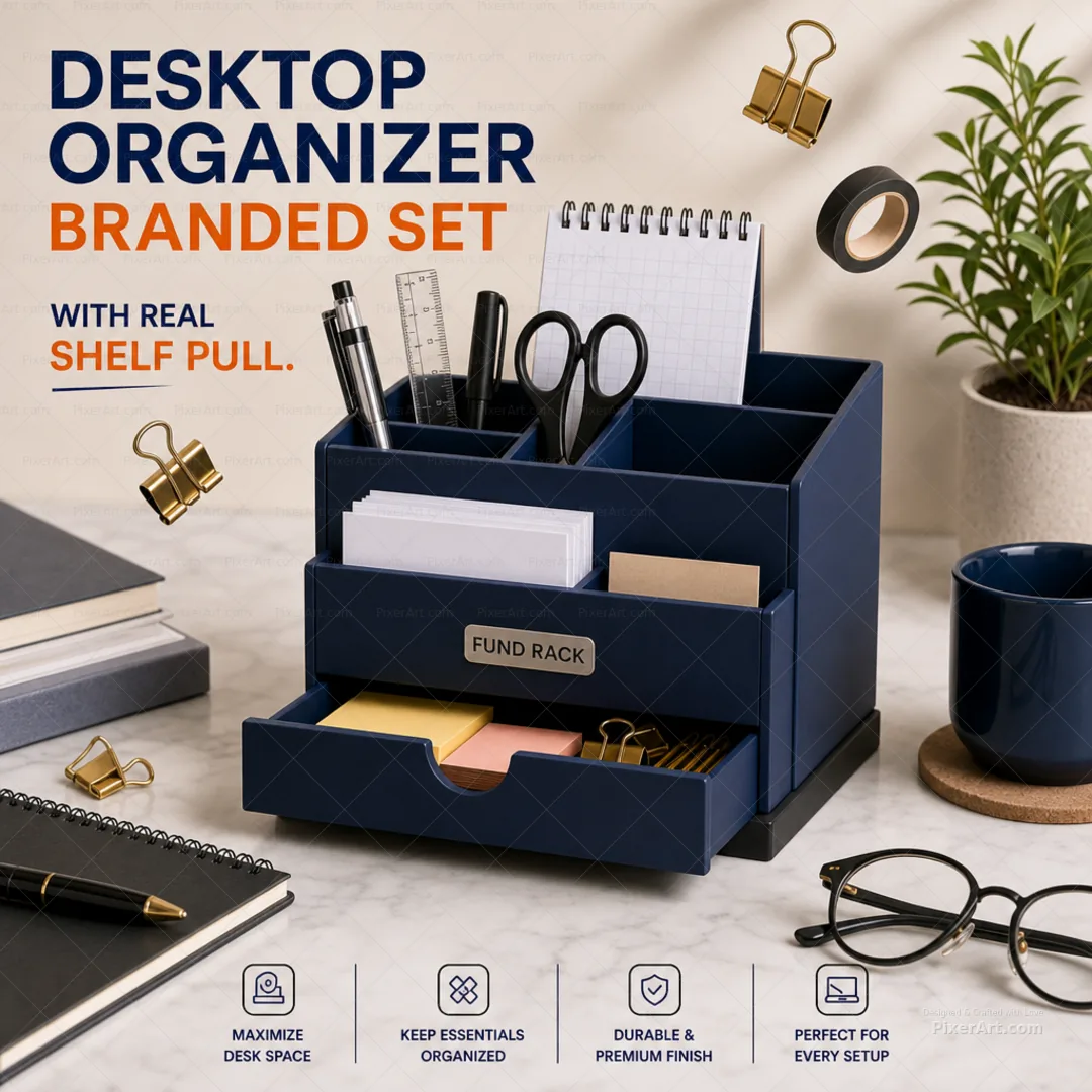 Fund Rack Desktop organizer branded set
