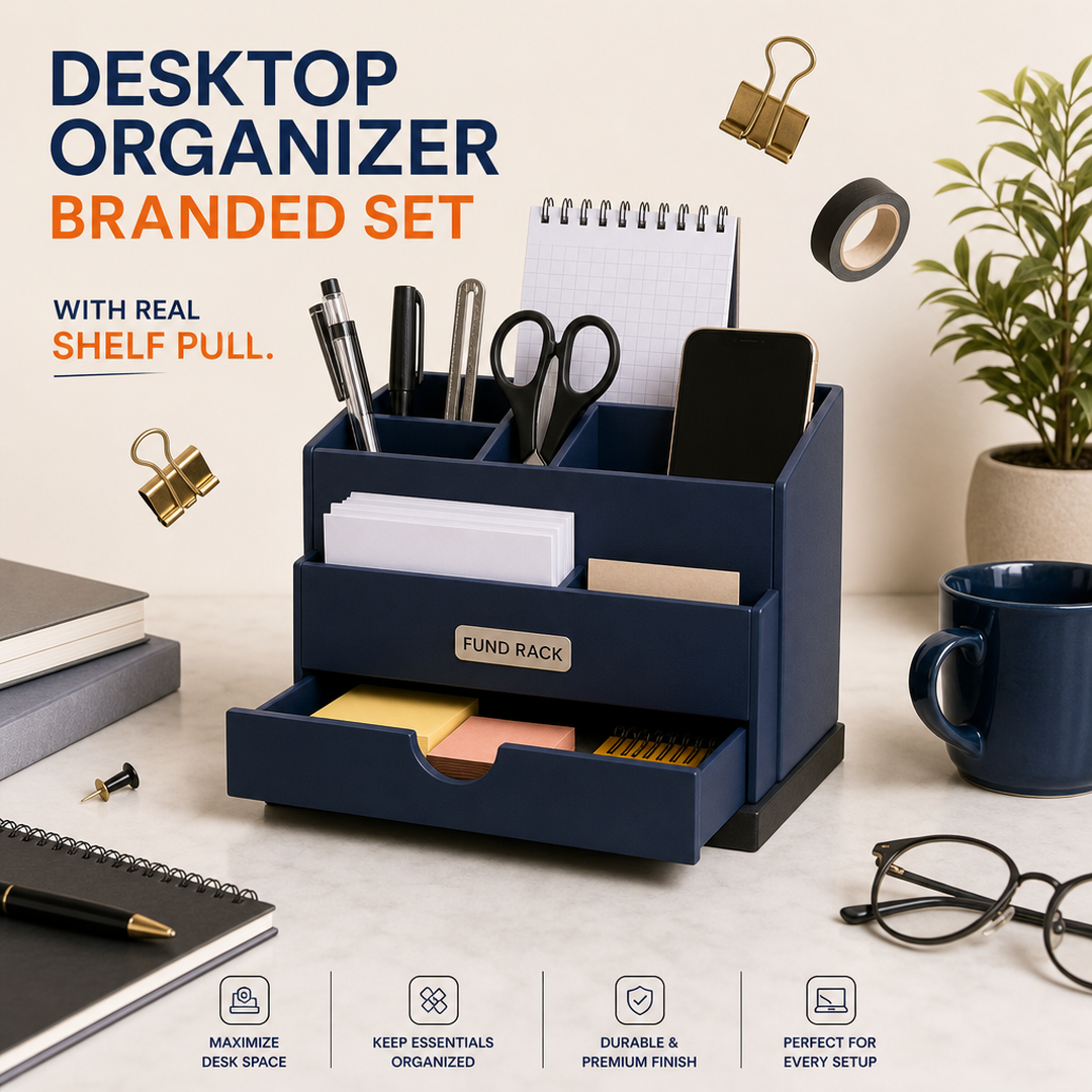 Fund Rack Desktop organizer branded set