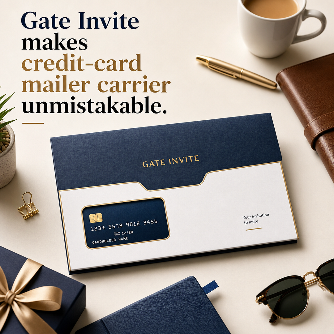 Gate Invite Credit-card mailer carrier