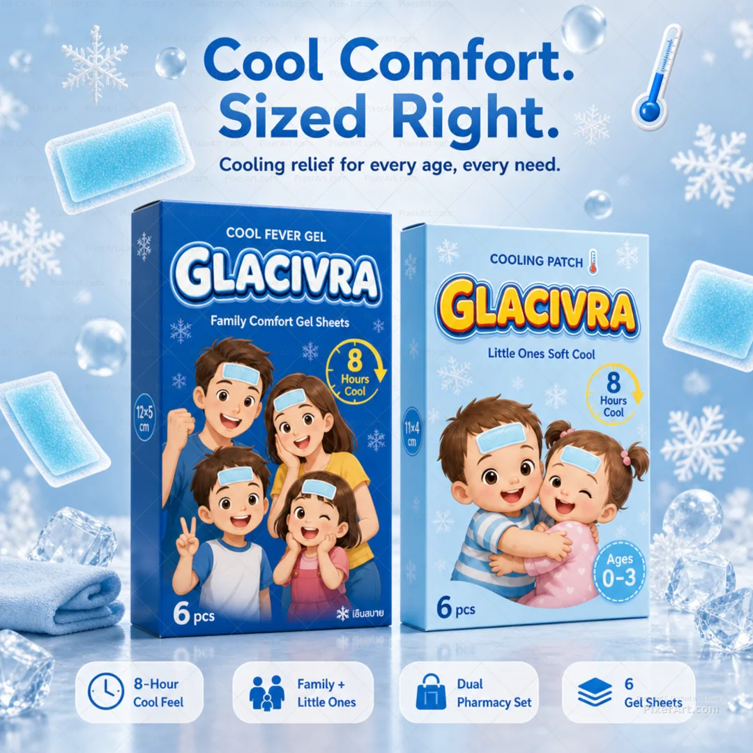 Glacivra Cool Fever Gel Patch Duo