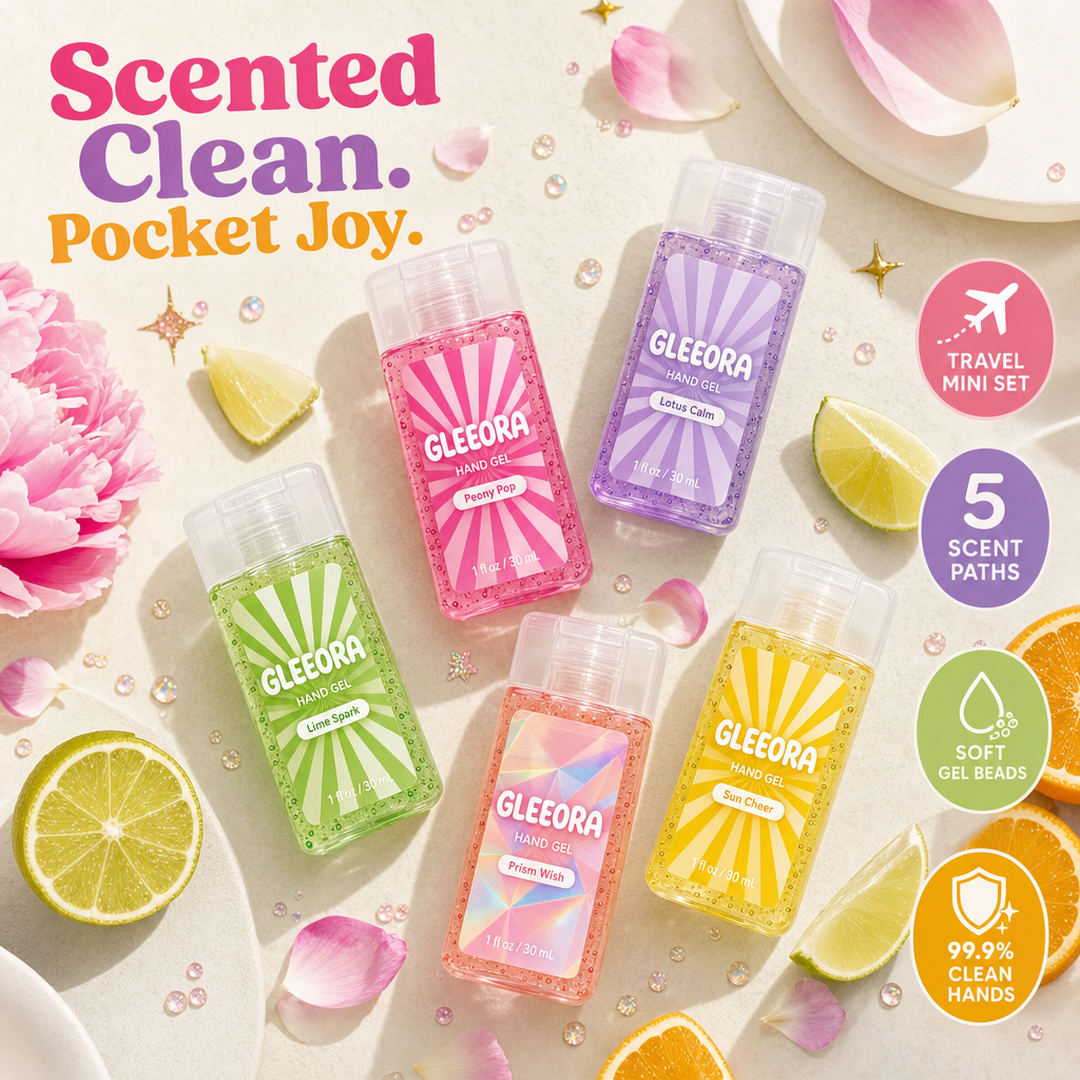 Gleeora Travel Gel Sanitizer Quintet