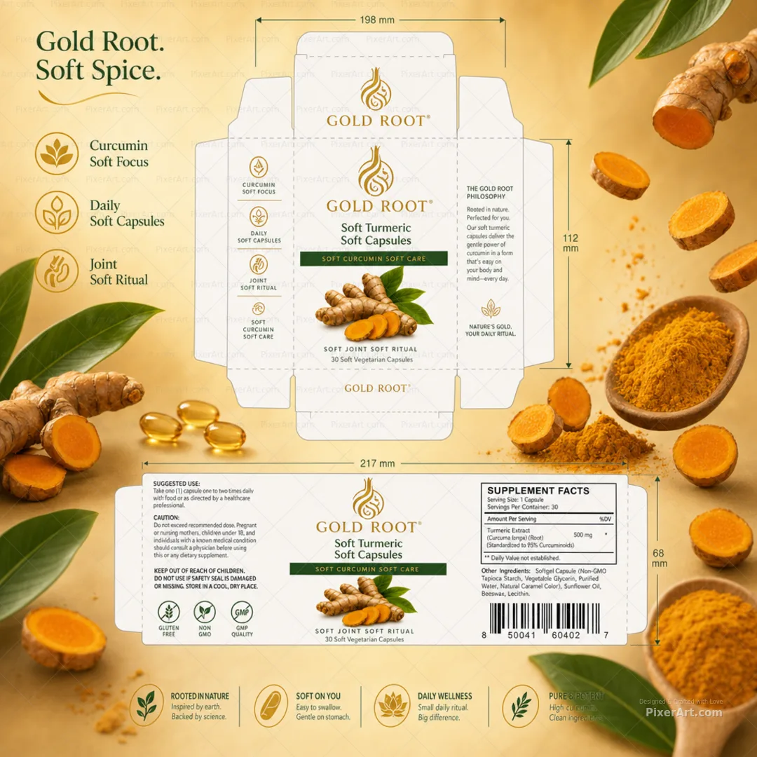 Gold Root Soft Turmeric Capsules