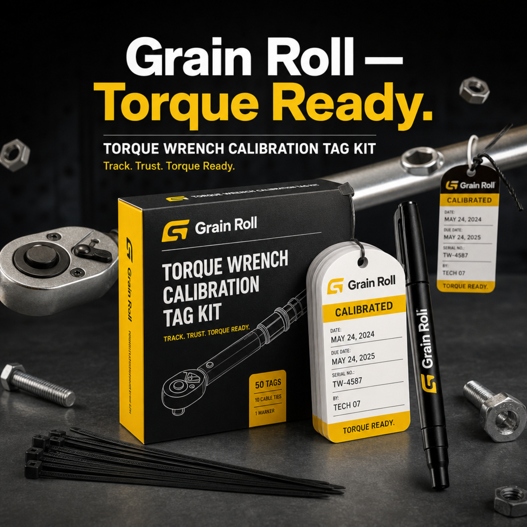Grain Roll Torque Wrench Calibration Tag Kit