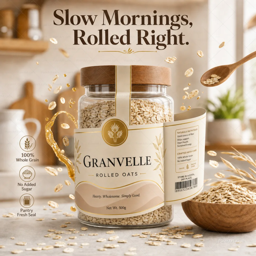 Granvelle Old-Fashioned Rolled Oats Jar