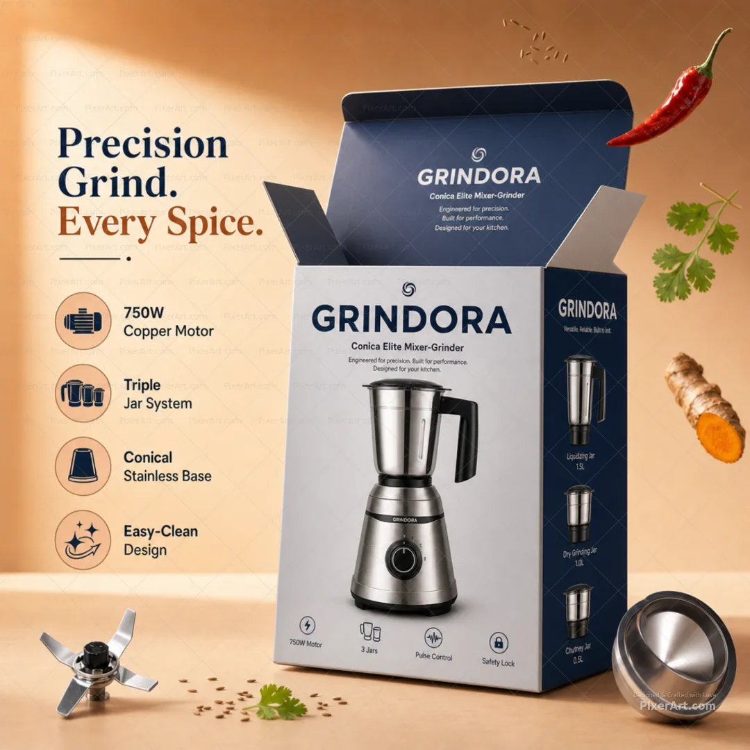Grindora Conica Elite Mixer-Grinder