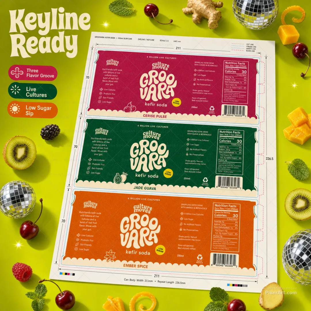 Groovara Live-Culture Kefir Soda Trio
