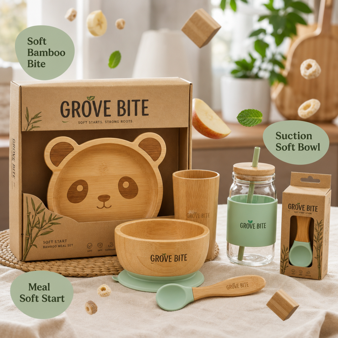 Grove Bite Soft Bamboo Meal Set