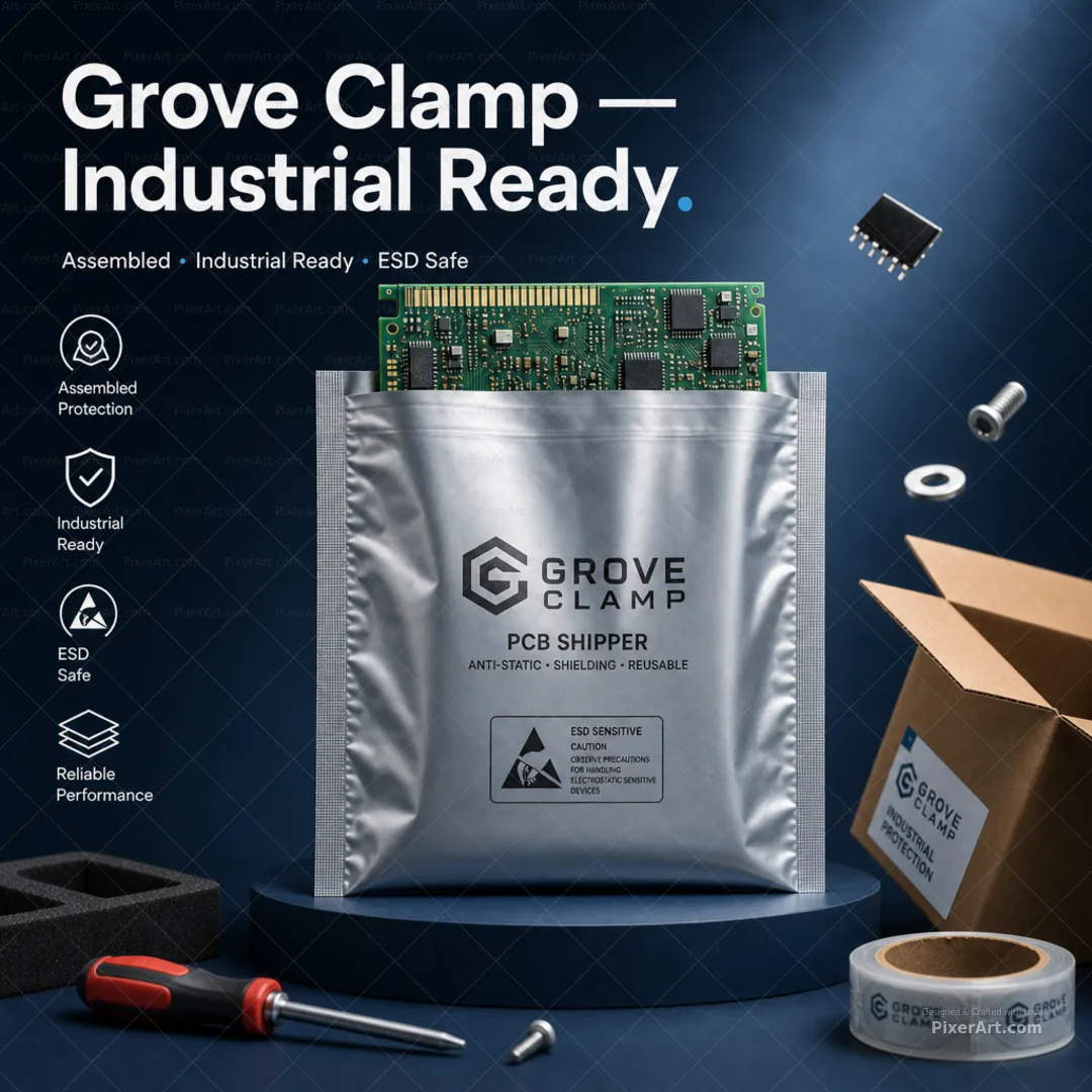 Grove Clamp Industrial Pcb Anti-Static Shipper Sleeve