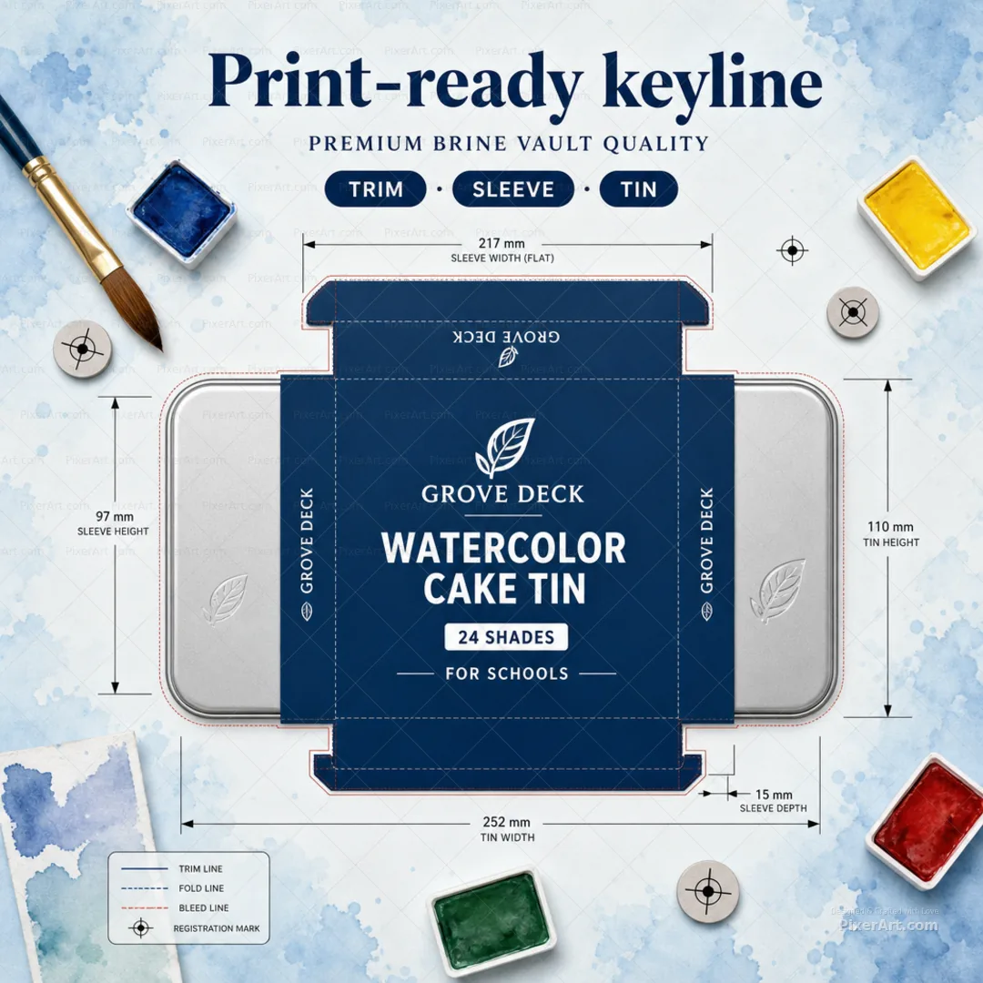 Grove Deck Watercolor Cake Tin For Schools