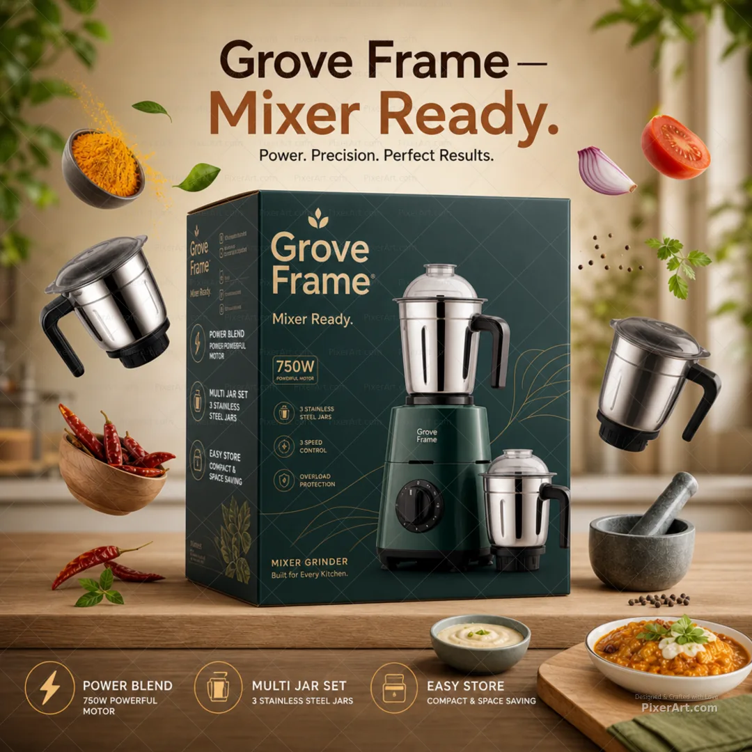Grove Frame Mixer Grinder Retail Carton