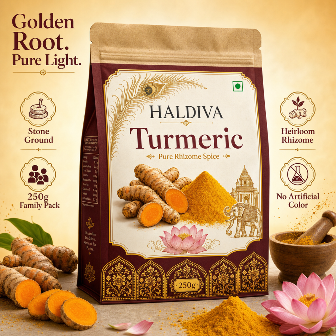 Haldiva Authentic Turmeric Powder Pouch