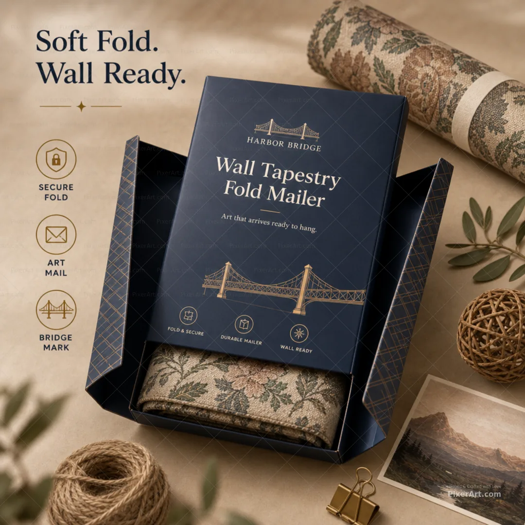 Harbor Bridge Wall Tapestry Fold Mailer