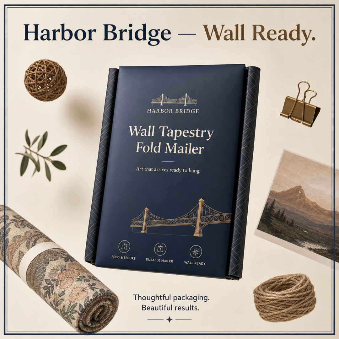 Harbor Bridge Wall Tapestry Fold Mailer