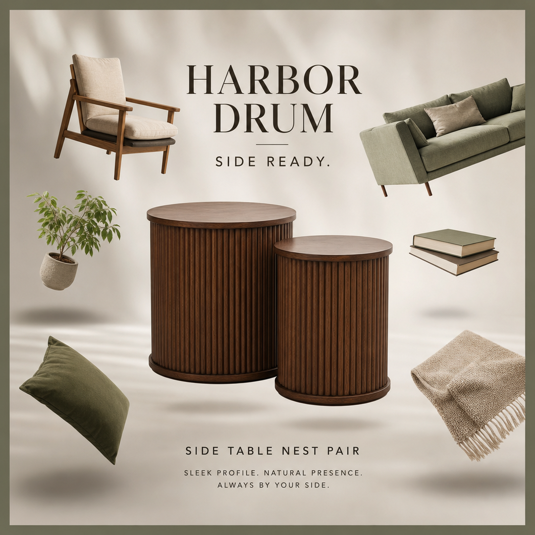 Harbor Drum Side Table Nest Pair Sleeve