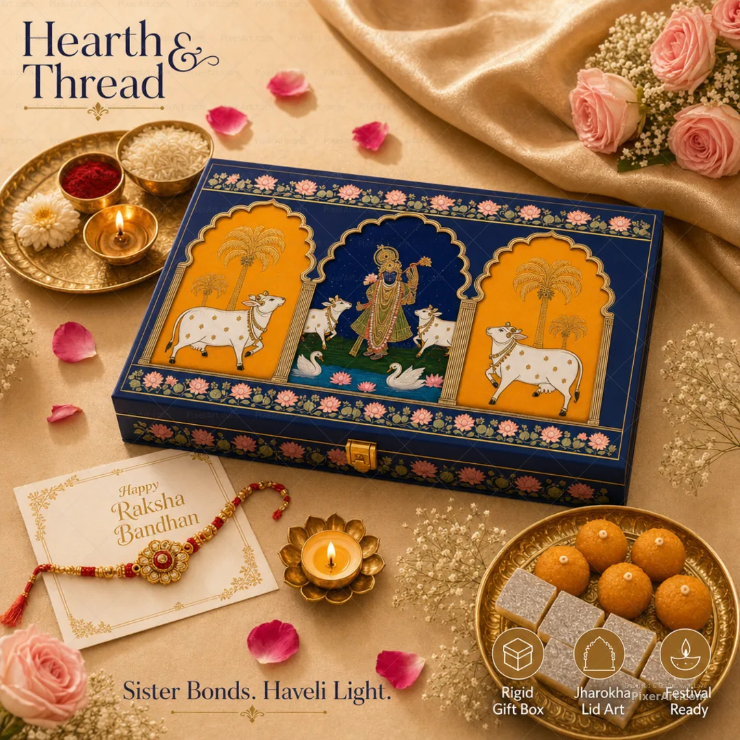 Hearth & Thread Jharokha Rakhi Box
