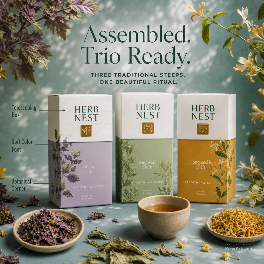 Herb Nest Traditional Steep Trio