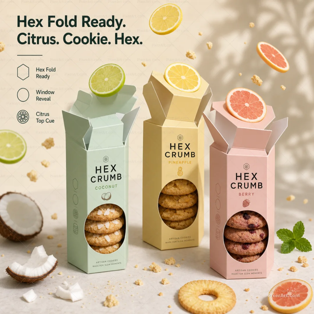 Hex Crumb Citrus Cookie Hexes