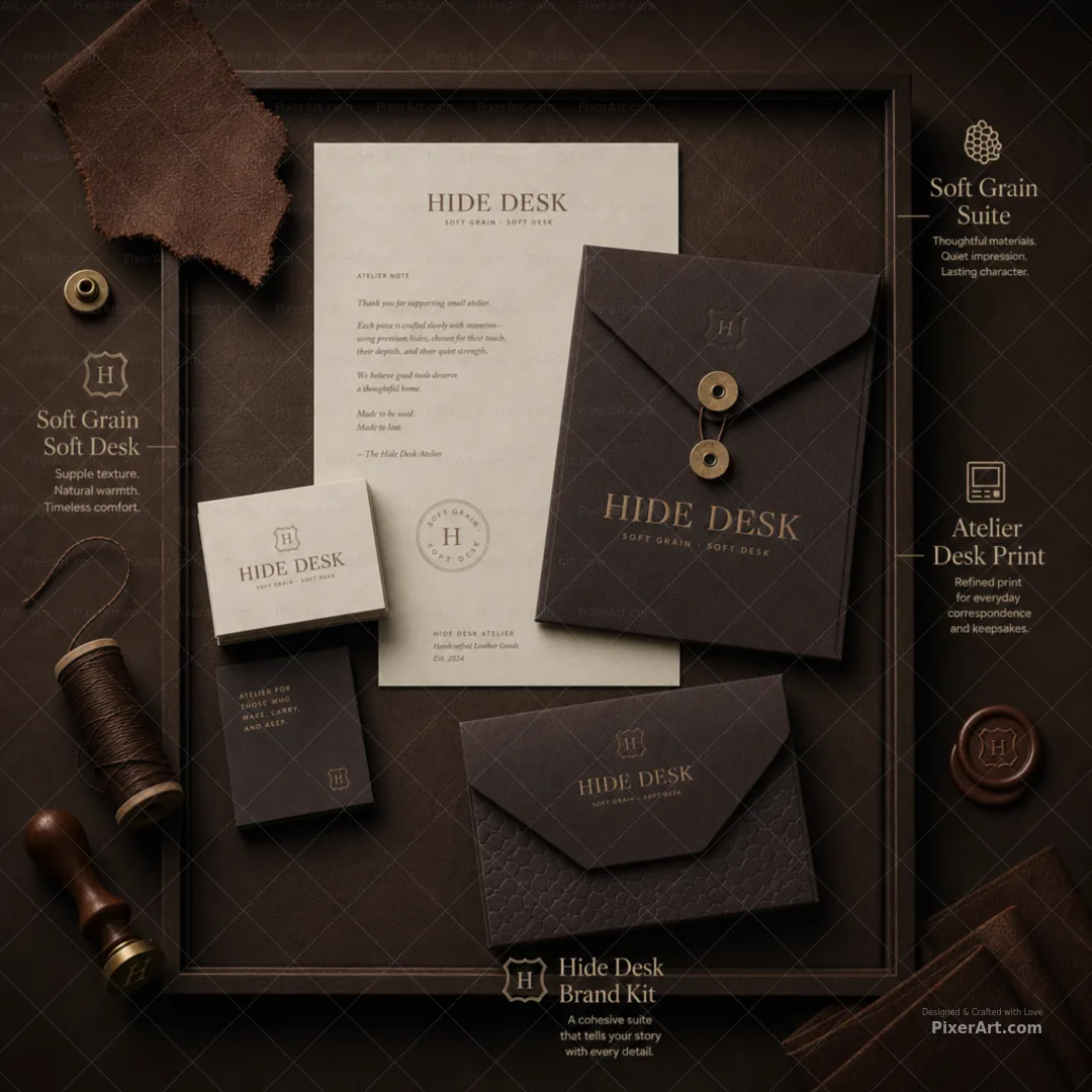 Hide Desk Leather Stationery Suite