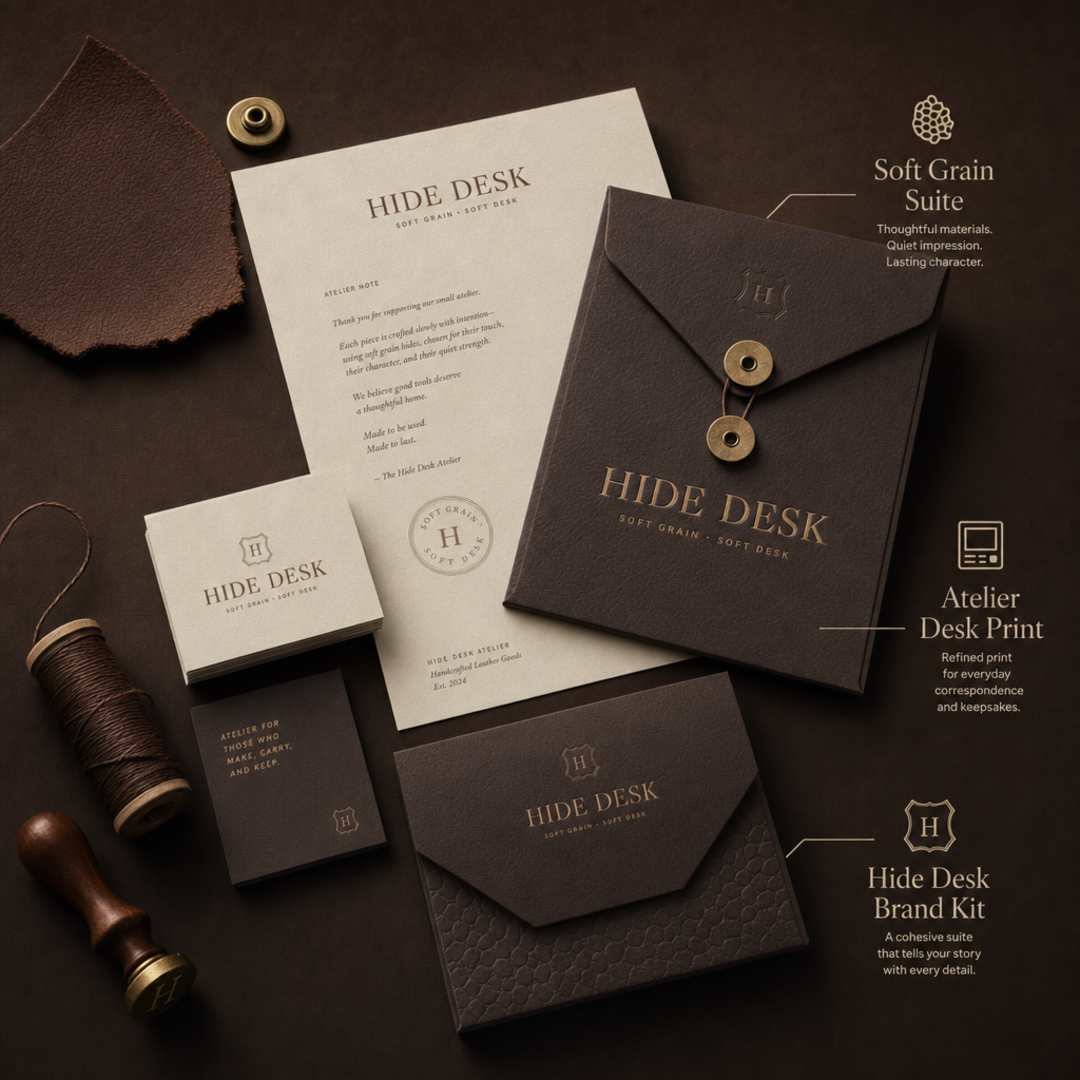 Hide Desk Leather Stationery Suite