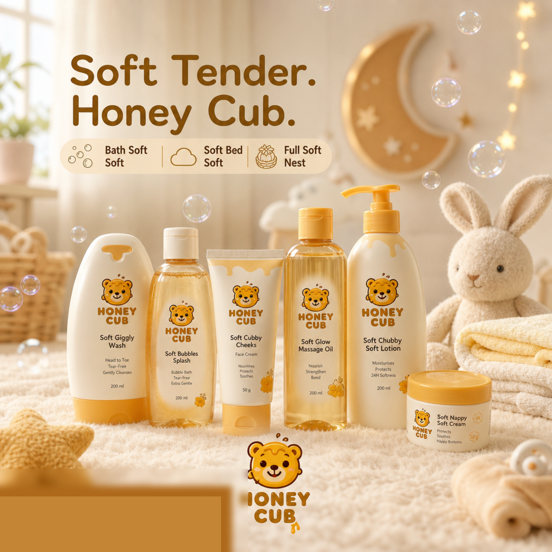 Honey Cub Soft Tender Bath-to-Bed Nest