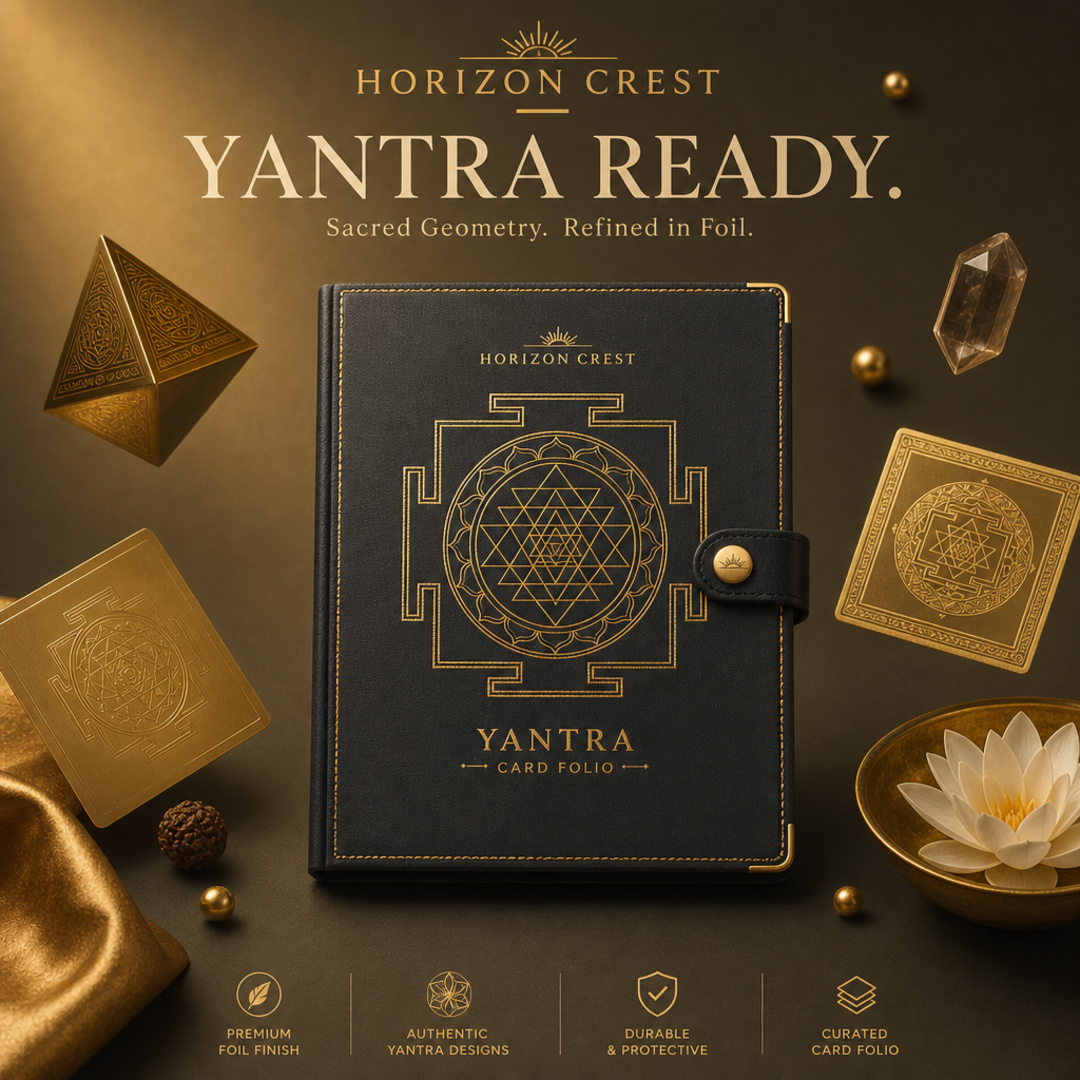 Horizon Crest Yantra / Geometric Art Foil Card Folio