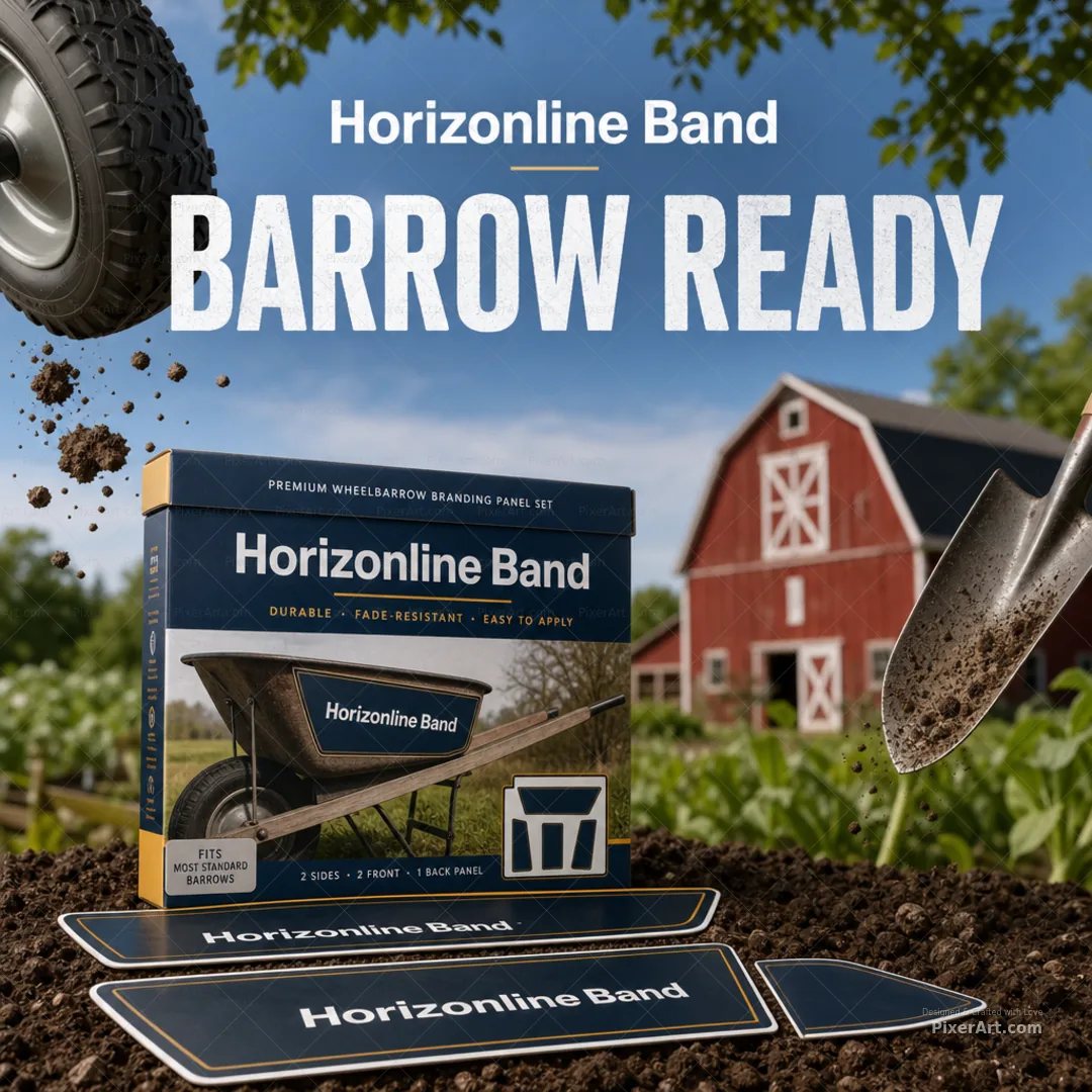 Horizonline Band Wheelbarrow Branding Panel Set