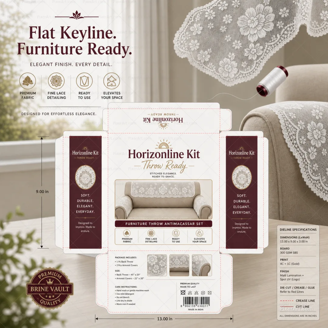 Horizonline Kit Furniture Throw Antimacassar Set