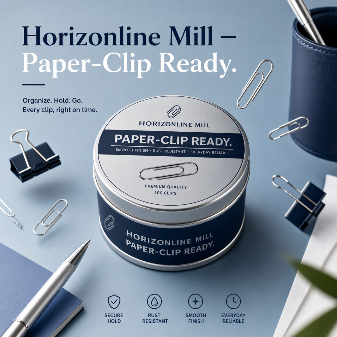 Horizonline Mill Paper-Clip Tin With Lid Print