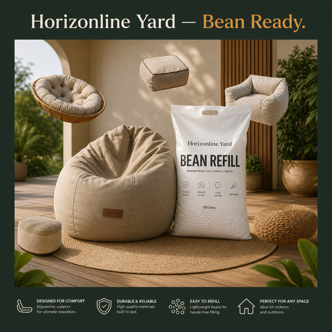 Horizonline Yard Bean Bag Cover + Bean Refill Pack