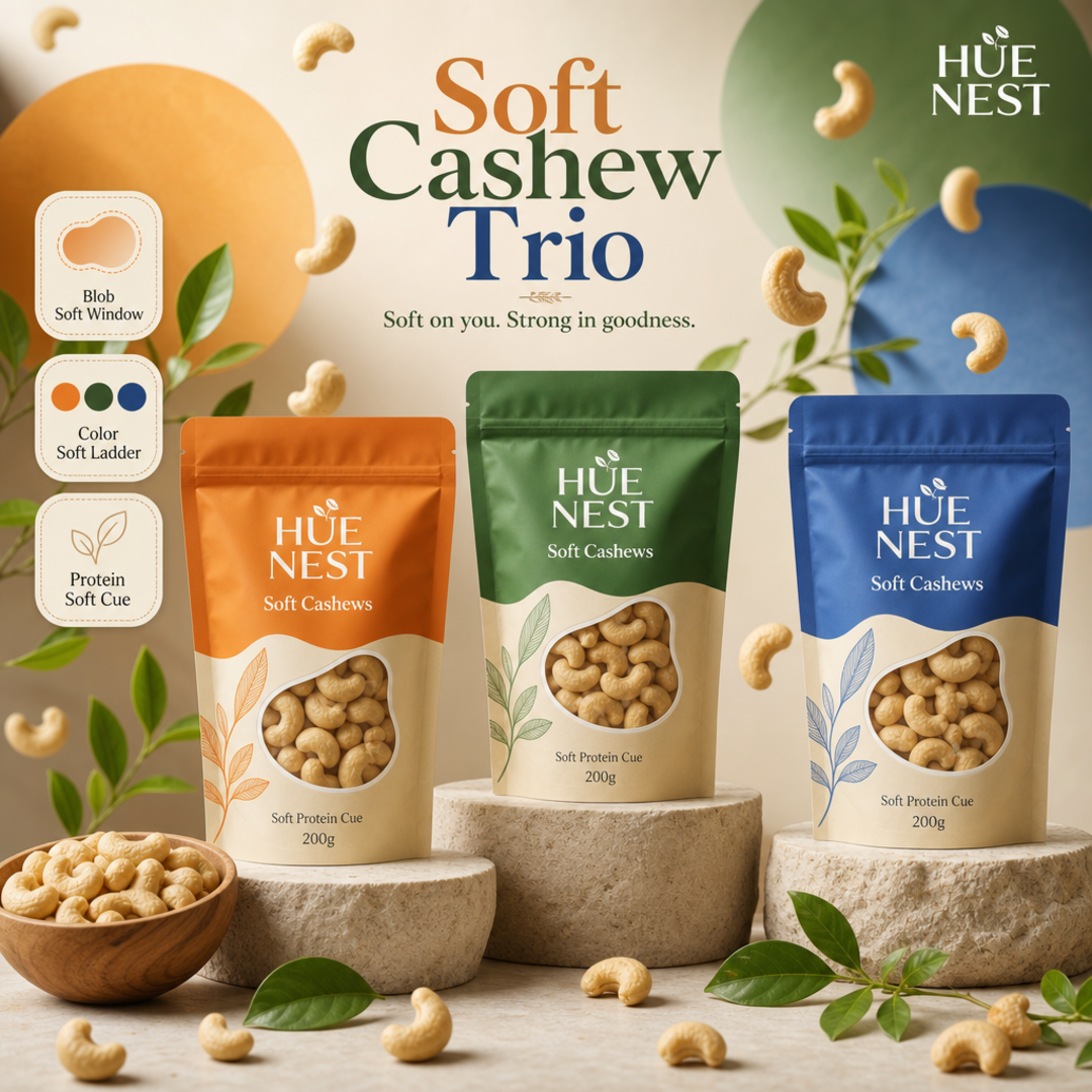Hue Nest Cashew Pouch Trio