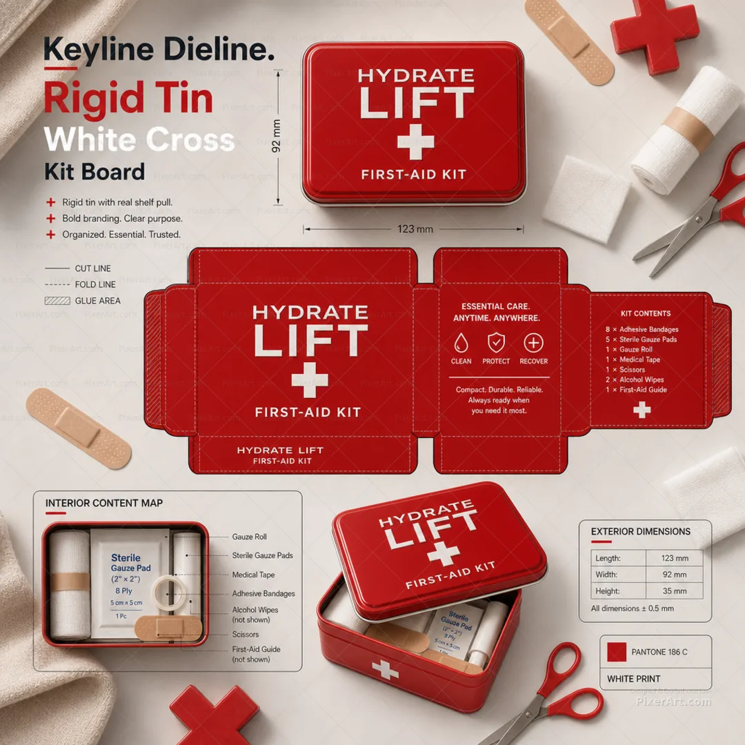 Hydrate Lift First-aid kit rigid tin