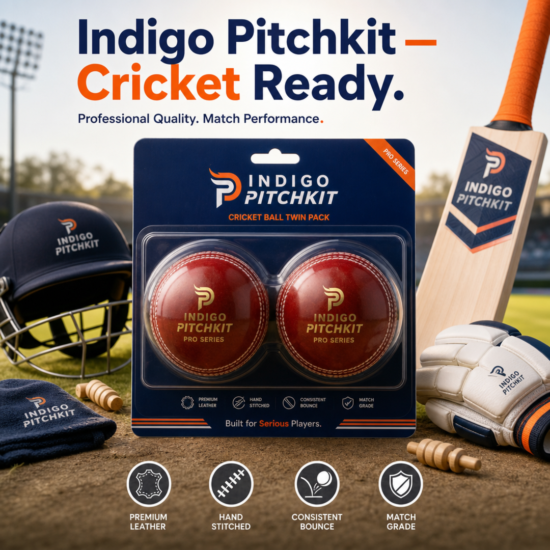 Indigo Pitchkit Cricket Ball Blister Twin Pack
