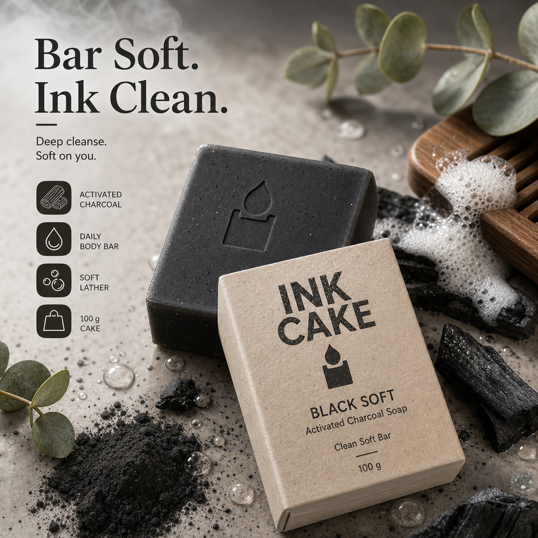 Ink Cake Black Soft Charcoal Soap