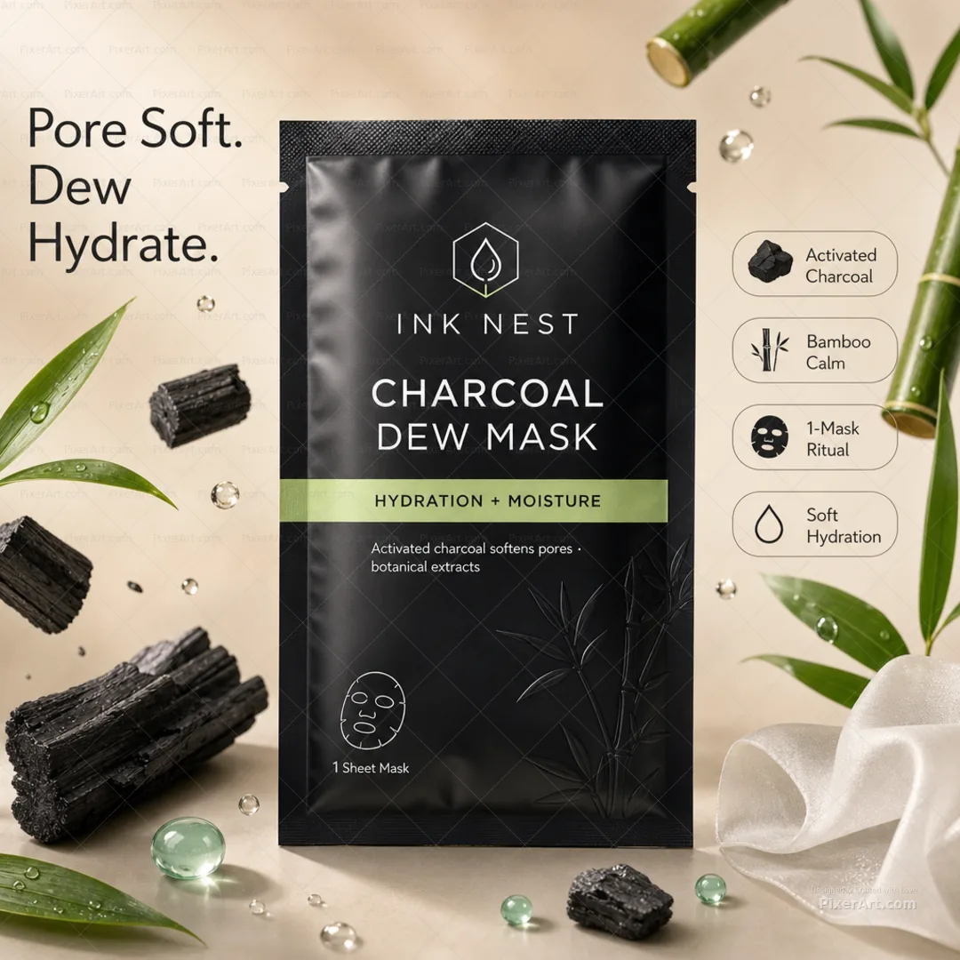 Ink Nest Charcoal Dew Sheet Mask