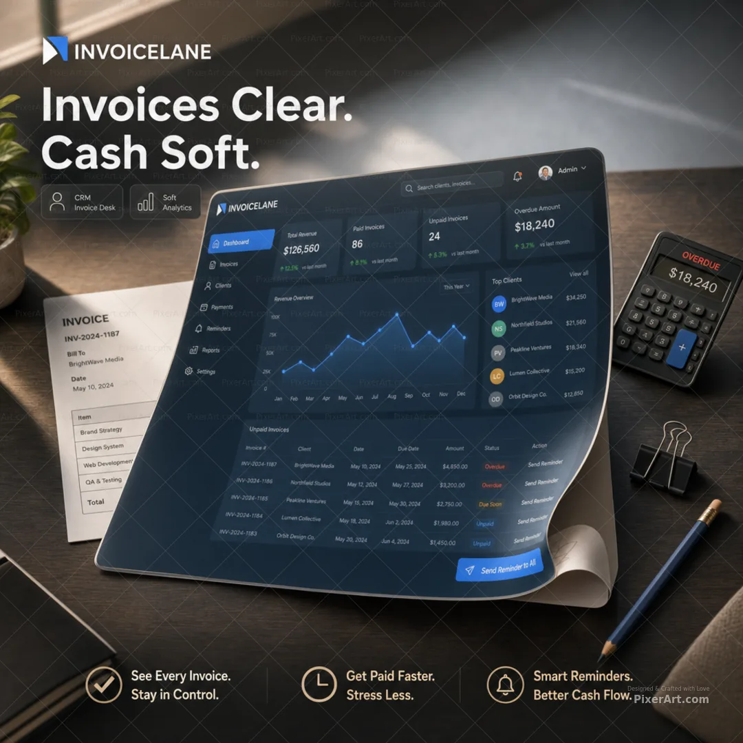 InvoiceLane CRM Dashboard