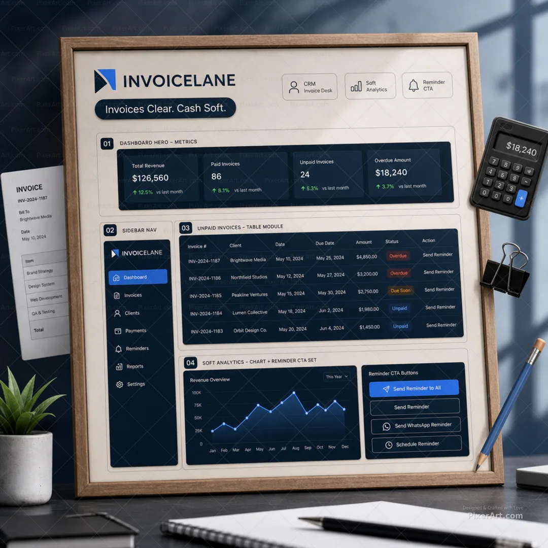 InvoiceLane CRM Dashboard