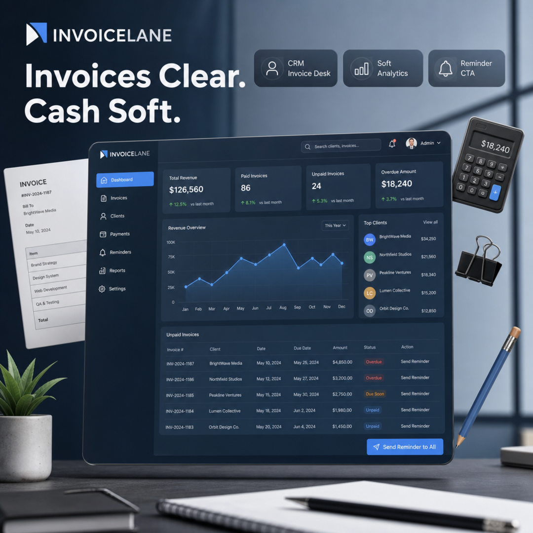 InvoiceLane CRM Dashboard